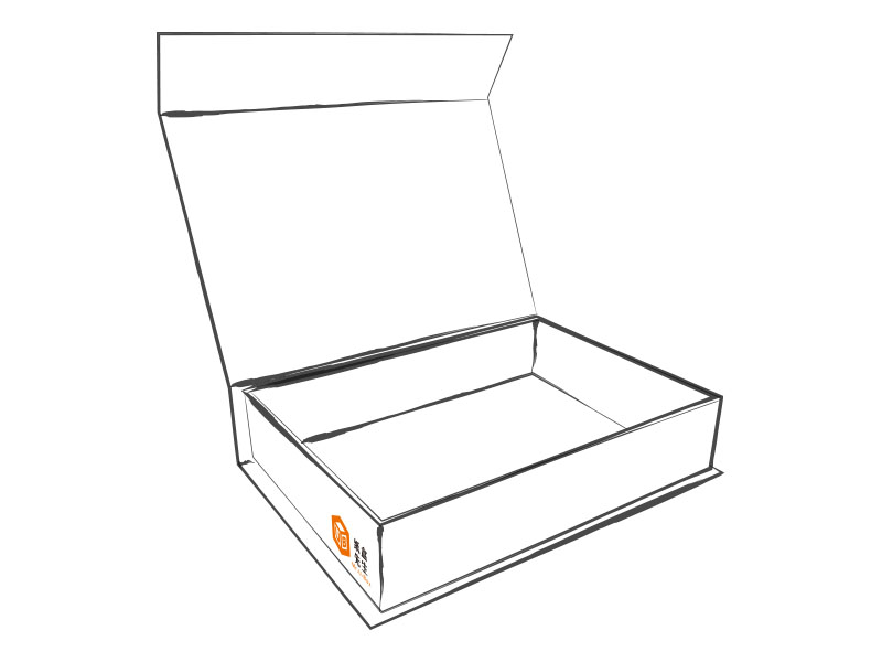 Flip up hardcover box